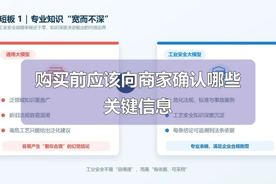 购买前应该向商家确认哪些关键信息